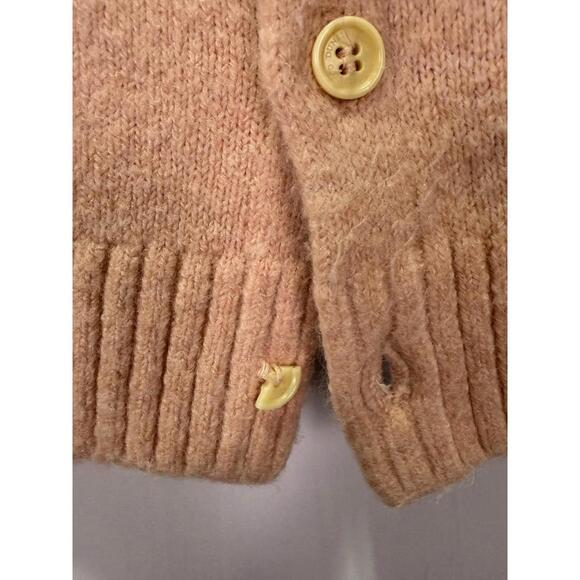 DUNST Pink Open Collar Knit Cardigan Size S with Damaged Buttons - Picture 6 of 9